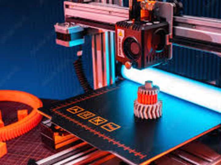 3D Printer with finished round item