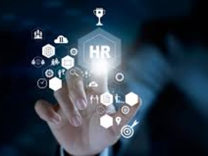 Person Hand touching a digital screen for icon to open