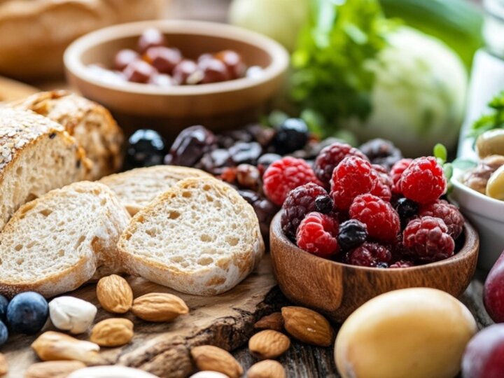 Picture of bread with fruits and nuts